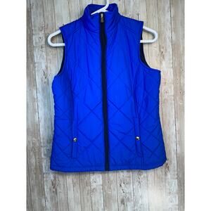 Lauren Ralph Lauren Royal Blue Quilted Vest Womens Sz XS Zip Lightweight  Puffer